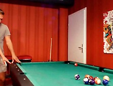 Trashy MILF eats 2 rough shafts