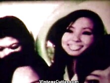 Superb Brunette Wearing White Short Sleeved Dress Does Some Cock Play Time In A Vintage Feel Space