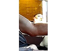 2 smoking hot baristas gaze hard at my cock bulge