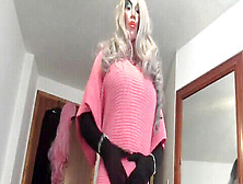 Crossdresser Striptease,  Amateur Crossdresser