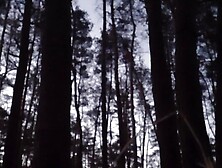 In the dark forest I fuck and cum in my girlfriend's mouth - Lesbian-illusion