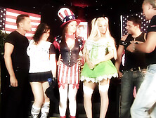 Daphne Rosen and her friends got screwed in their assholes by a bunch of studs