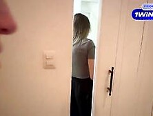 Amateur duo complying orders in public bathroom for hottest XXX porn.