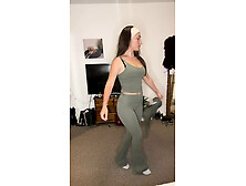 Sexy British Teen Gym wear Striptease