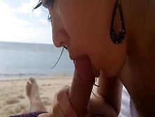 Asian Amateur Slut Sucks Off at the Beach You're S
