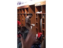 naked nigger bull in football locker room