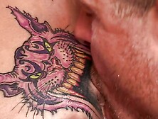 Hot nerdy babe woken up with a monster cock