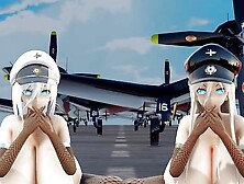 Mmd R-18 Stomach Rolling Devil Modification Azurlane Kms Bismarck Kms Tirpitz 3D Hentai