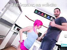 Fresh & Innocent - A Petite Teen Gets Nailed On The Kitchen Counter