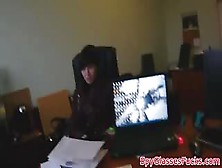 Petite Russian Babe On Spycam Rides Cock