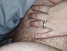 Step mom Touching step son leg near his cock