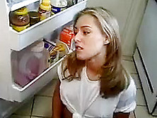 Blonde Makes A Hot Blowjob In The Kitchen