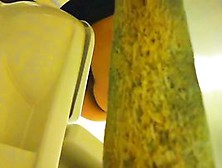 Hot Girl With Yellow Panties Exposing Ass On Voyeur's Camera