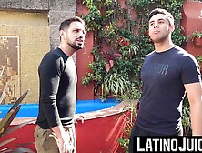 LatinoJuice. com - Handsome stud Francis gobbles Martin Muse massive dick