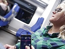 REMOTE CONTROL MY ORGASM IN THE TRAIN