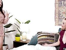 Dyke cougar Aaliyah Love preparing her 18 yo stepdaughters Maddy May