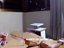 Amateur CFNM Female Domination CBT Hand Job with Bound Penis.  Wrecked Orgasm