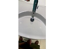 Tranny Pissing In Sink