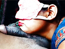 The Indian wife took out the water from her mouth.  Indian Oral Sex.