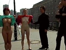 Naked German Slaves Flashing On The Streets