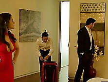 A beautiful woman has sex with her young boyfriend, showcasing passion.