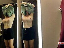 Blonde flashes her melons. Try on haul cute clothes, translucent try on haul in the fitting room