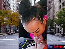 Public Pov Blowjob By Busty Asian Milf