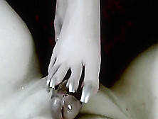 Long Silver Toenails Footjob With Cum Shot! Fg99