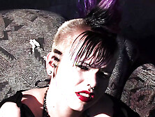 A Wild Punk Girl Rides a Tattooed Guys Big Cock in the Garage