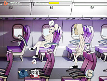 Fucking a celebrity busty woman on the plane, I cum inside her without warning (Fuckerman Skyfuck #3) - Jazziuu
