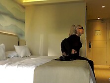 Slender German Aged Wife with Many Tattoos Talk to no Cum drum Cheating Bang at Hotel and leg him cum on petite Butt