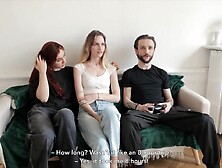 Amateur trio – 2 French femdom-goddess share a favourable dude.