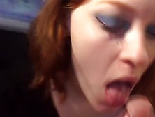 Redhead Teen Gives A Blowjob