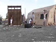 Hot Army Hunks Fucking Rough Outdoor In This Sexy Orgy