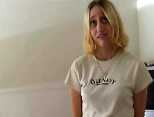 Delectable Blonde Damsel Jean Blowing For Good