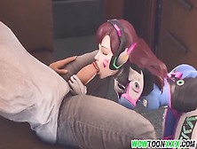 Overwatch Heroes Getting Hammered In Mouth And Pussy