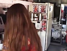 Hot Asian Babe with huge tits eating hot chilli peppers.