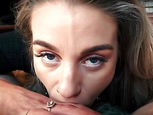 Innocent looking blonde from tinder licks my meat like a wild lady and gags so hard she almost barf