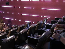 A pervert spies on a lovers at a film theater.  Anime Game: Kink Maker