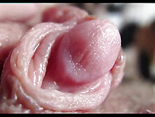 large clit cumming closeup