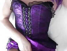 Crossdresser In Corset Precum