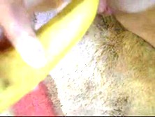 German Girl Masturbating With Banana