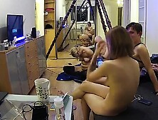 Amateur Adorable Blonde And Brunette Girls Doing Blowjob