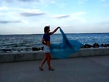 Dance with Blue Shawl (crane)
