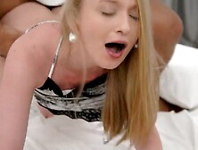 After A Smooth And Deep Cock Sucking Sweet Darling Gets Stretched And Hardly Rammed By A Massive Black Cock