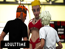 Adult Time - Big Titty Hentai Gym Teacher Shows The Class How To Give Head