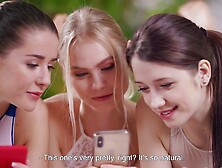 Three Had A Lesbian Threesome And Squirted With Pleasure With Russian Chicks,  Nancy A And Leah Maus