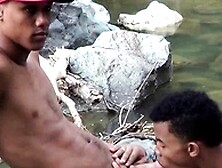 Sexed-Up Latino Twinks Indulge In Outdoor Oral Fun