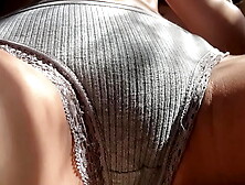 Masturbation in panties close up