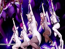 [Mmd] Somi - What You Waiting Goddess Striptease Kda Ahri Akali Kaisa Evelynn Seraphine